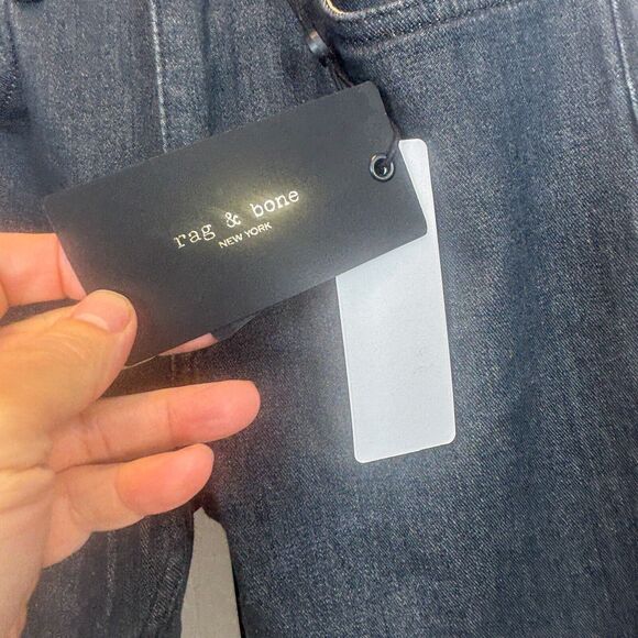 Rag & Bone Mens Fit 1 Aero Skinny 30Wx32L Dark Indigo Stretch Jeans McGregor NWT - Picture 4 of 10